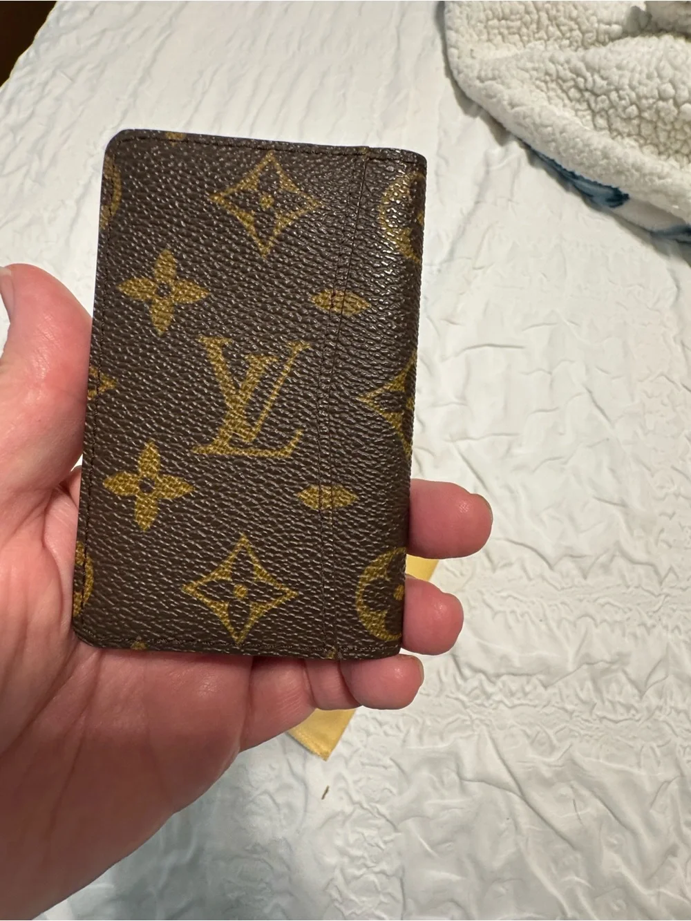 Louis Vuitton Monogram Canvas Card Case in Brown and Gold